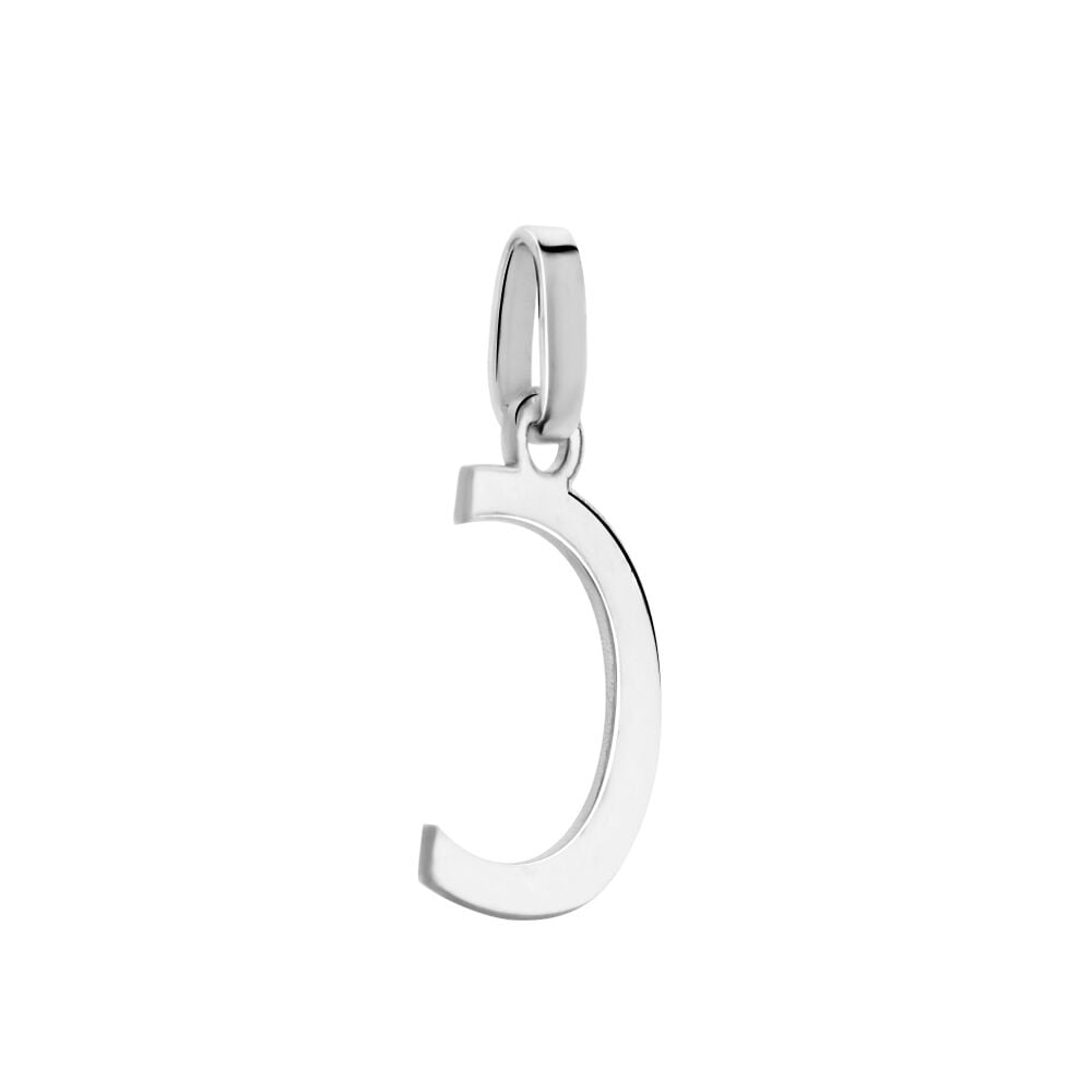 Pendentif Ionia Lettre Or Blanc - Pendentifs Famille | Marc Orian