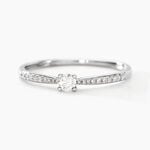 Bague Solitaire Hemera Or Blanc Diamant - Solitaires Femme | Marc Orian