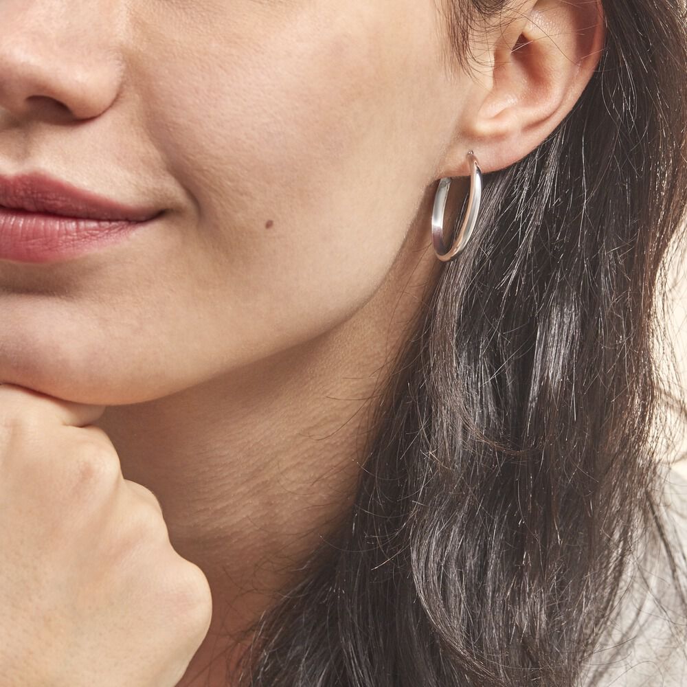 Créoles Shalana Or Blanc - Créoles Femme | Marc Orian