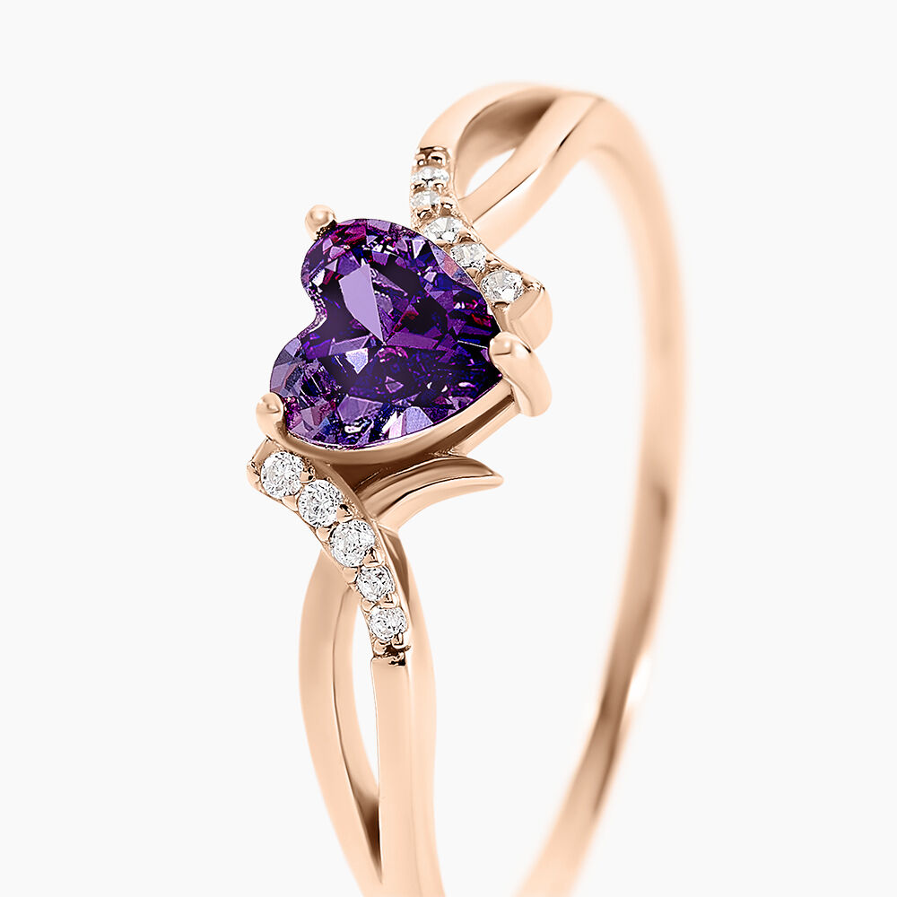 Bague Argent Rose Avalon Oxyde De Zirconium - Solitaires Femme | Marc Orian