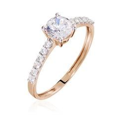 Solitaire Angellina Or Rose Oxyde - Bagues Solitaire Femme | Marc Orian