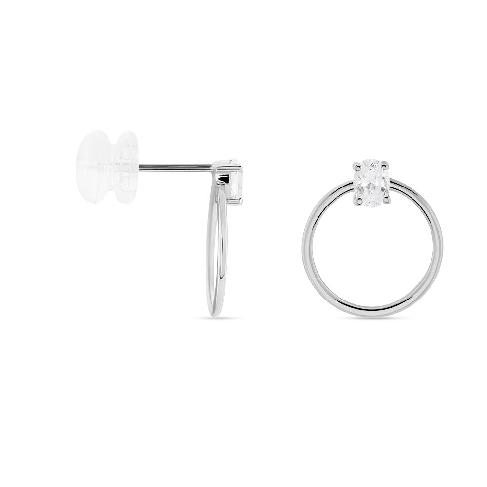 Créoles Kip Or Blanc Oxyde De Zirconium - Créoles Femme | Marc Orian