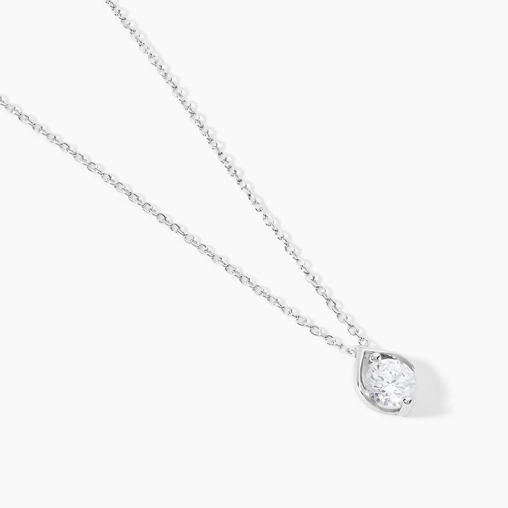 Collier Cleopatra Argent Blanc Oxyde De Zirconium - Colliers avec pierres Femme | Marc Orian