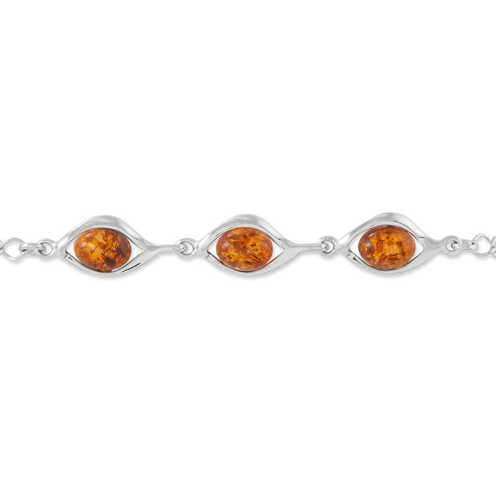 Bracelet Argent Blanc Mounyaae Ambre - Bracelets chaînes Femme | Marc Orian