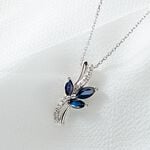 Collier Angie Or Blanc Saphir Diamant - Colliers avec pierres Femme | Marc Orian