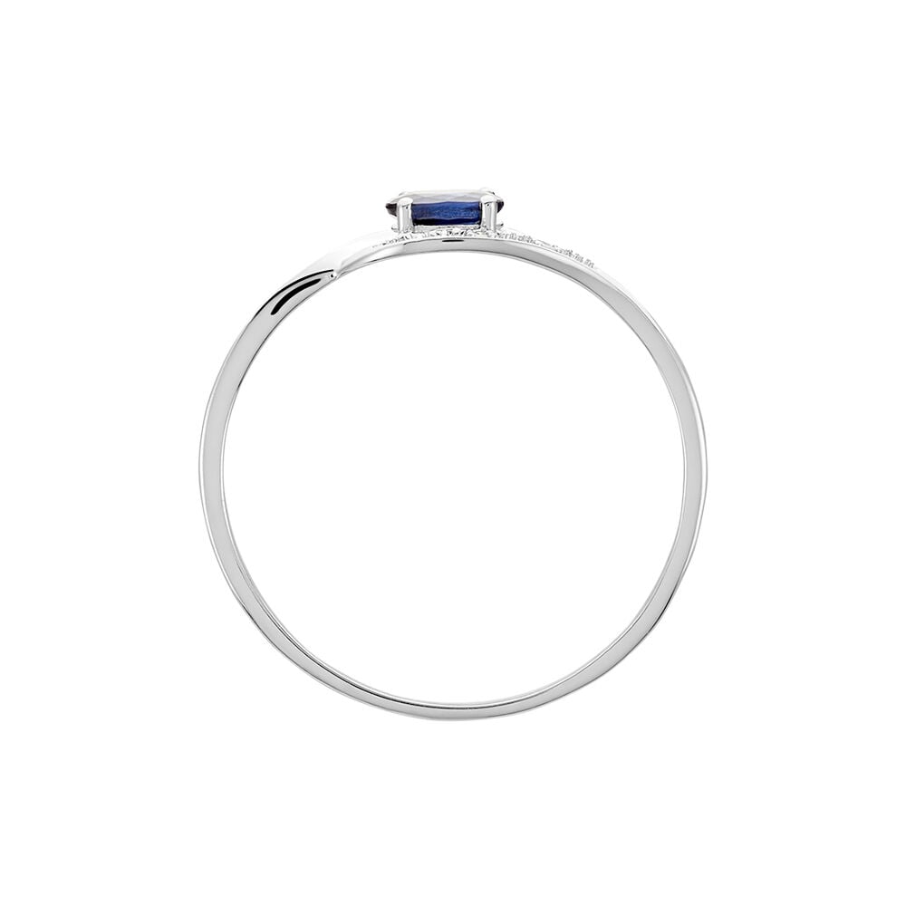 Bague Emotion Or Blanc Saphir Diamant - Solitaires Femme | Marc Orian