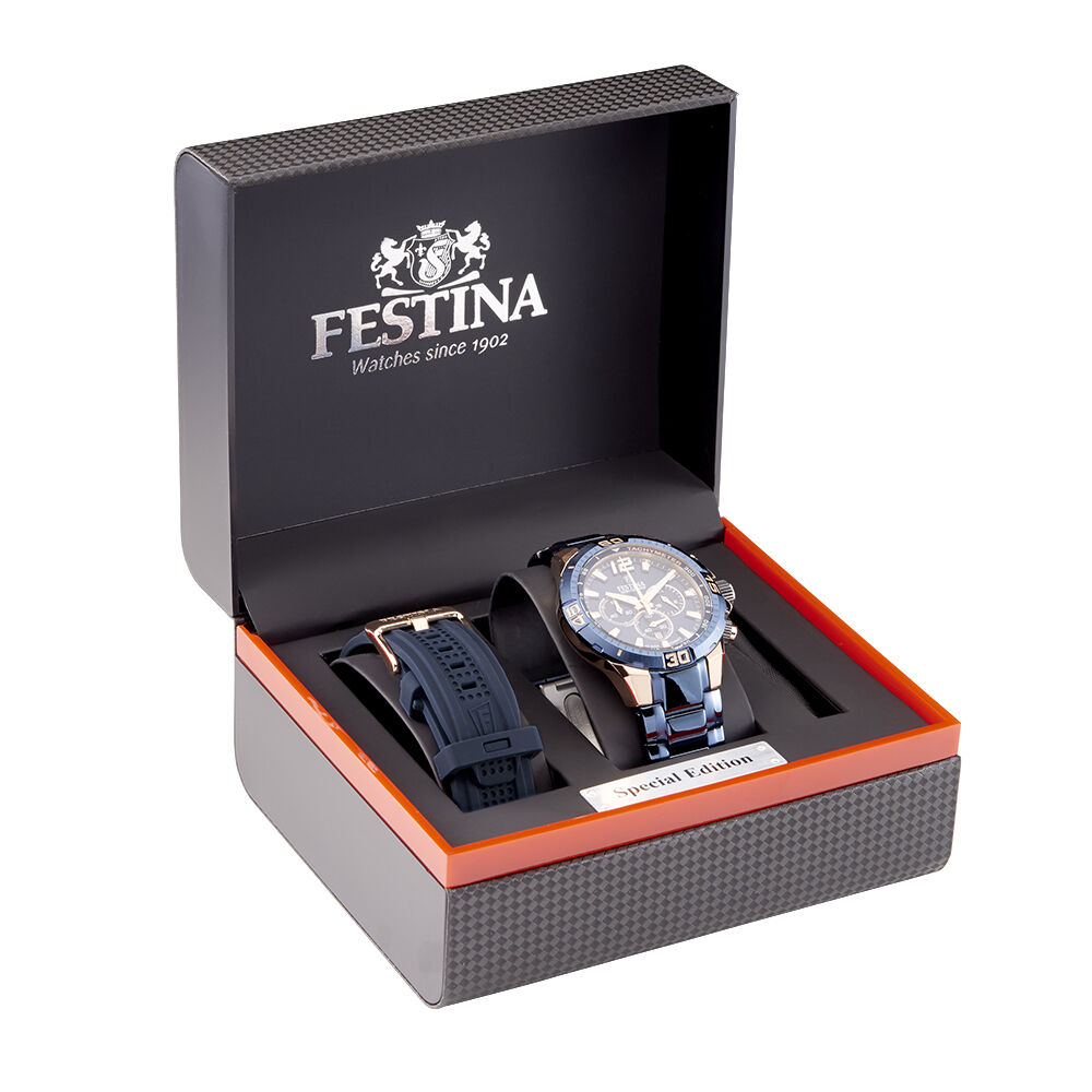Montre Chrono Bike Bleu - Montres &eacute;tanches Homme | Marc Orian