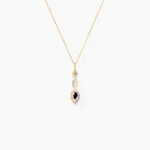 Collier Ondulations Or Jaune Saphir Diamant - Colliers avec pierres Femme | Marc Orian