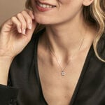 Collier Adrienne Or Blanc Oxyde De Zirconium - Colliers avec pierres Femme | Marc Orian