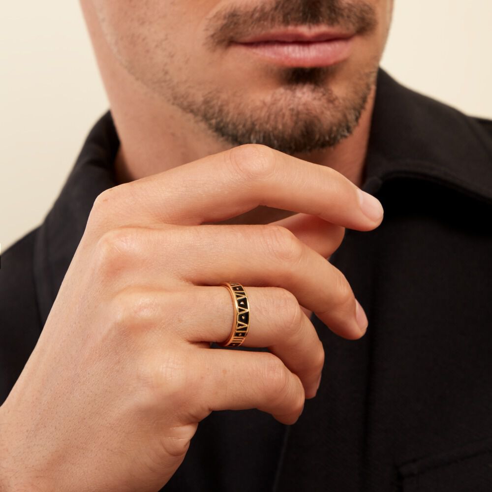 Bague Rahul Plaqué Or Jaune - Bagues dorées Homme | Marc Orian