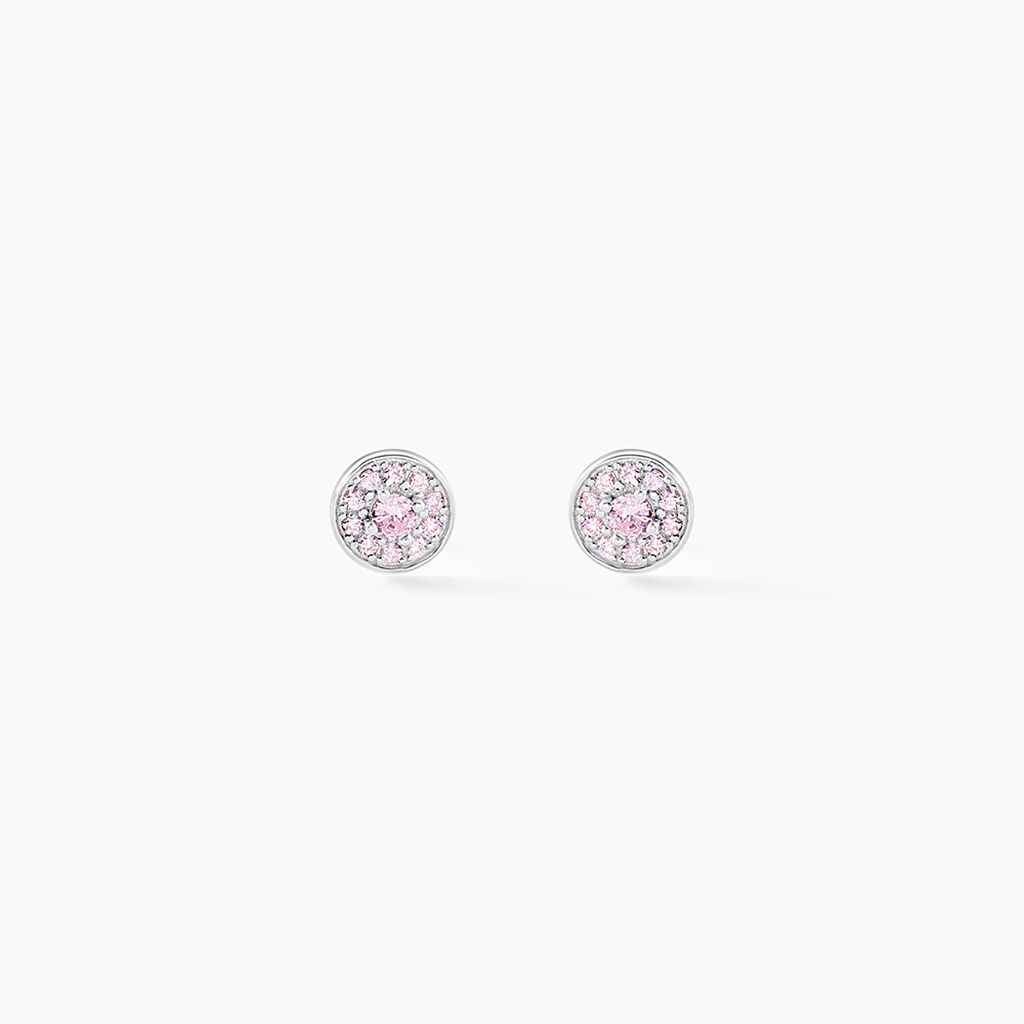 Boucles D'oreilles Puces Auxana Argent Blanc Oxyde De Zirconium - Puces Femme | Marc Orian