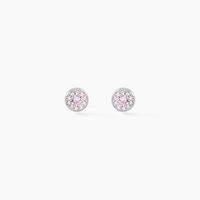 Boucles D'oreilles Puces Auxana Argent Blanc Oxyde De Zirconium
