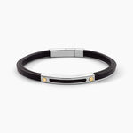 Bracelet Cuir De Vache Noir - Bracelets cuir Homme | Marc Orian