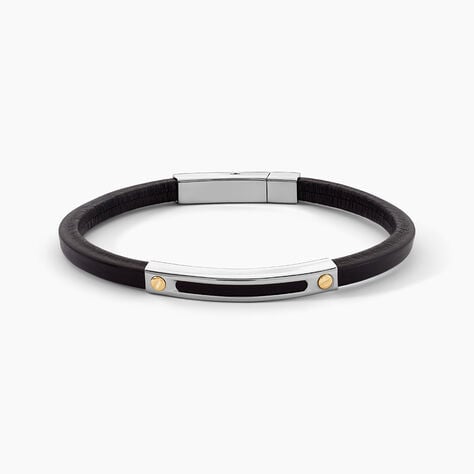 Bracelet Cuir De Vache Noir - Bracelets cuir Homme | Marc Orian