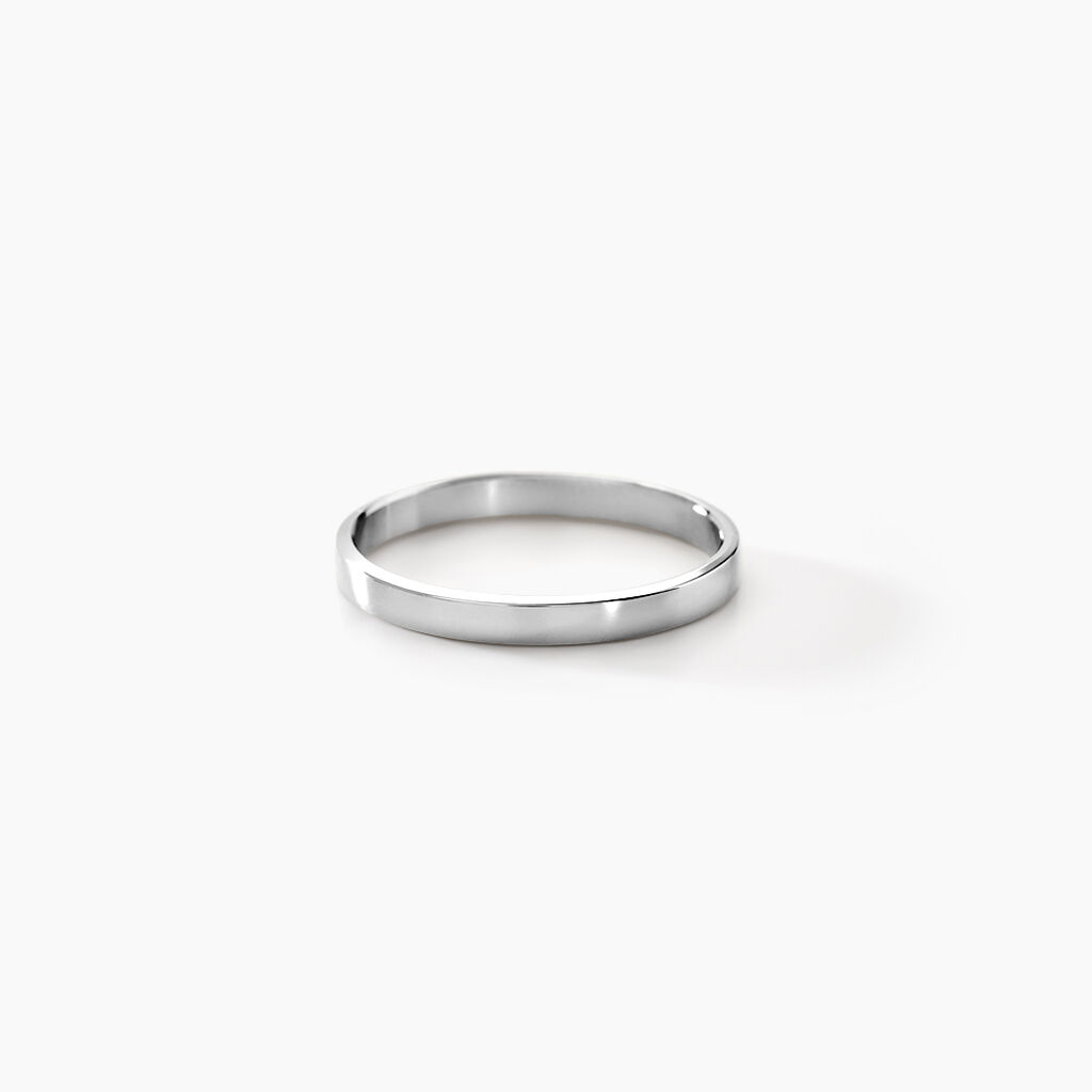 Alliance Julie Ruban Classique Or Blanc - Alliances Famille | Marc Orian