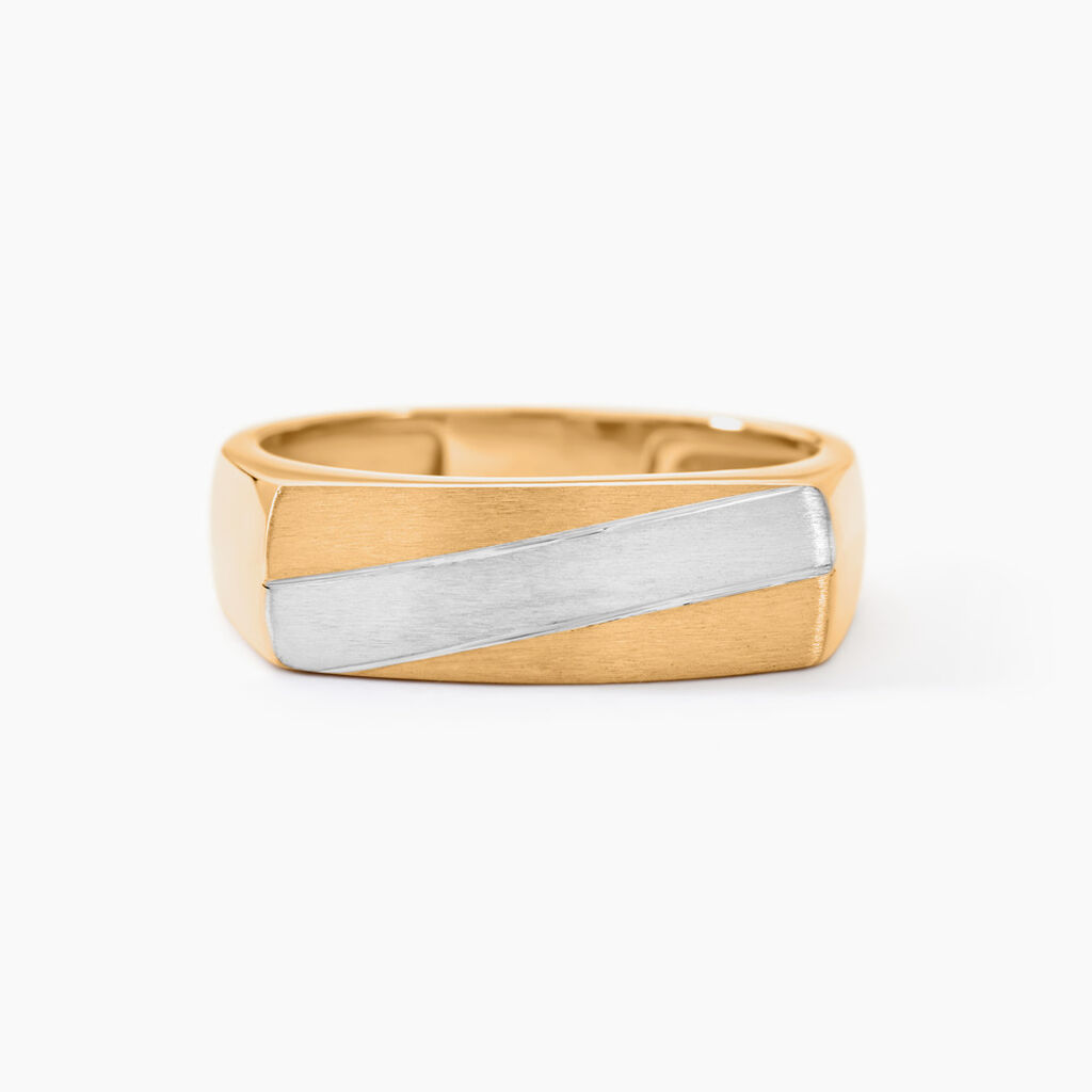 Chevali&egrave;re Benton Rectangulaire Ligne Or Bicolore - Chevali&egrave;res Homme | Marc Orian