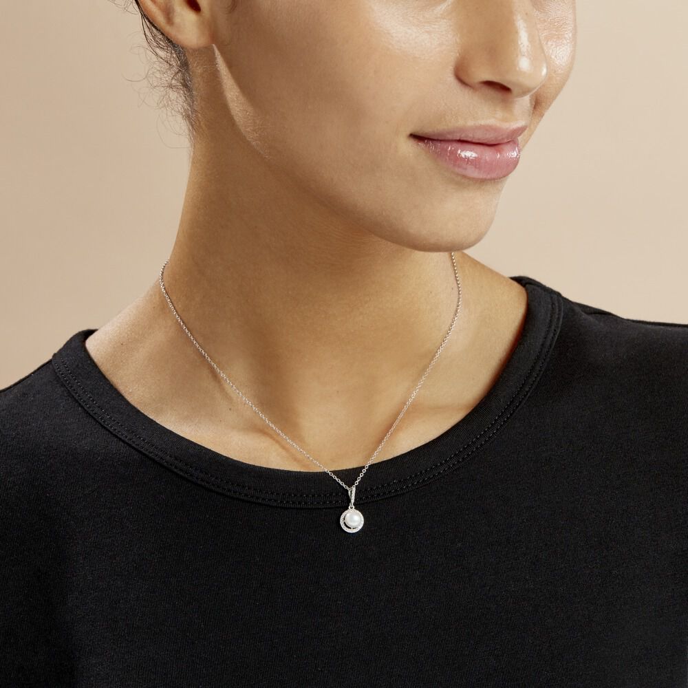 Collier Mathie Argent Blanc Perle De Culture Et Oxyde De Zirconium - Colliers avec pierres Femme | Marc Orian