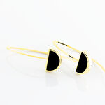 Boucles D'oreilles Pendantes Florica Or Jaune Onyx - Pendantes Femme | Marc Orian