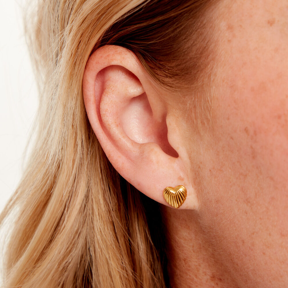 Boucles D'Oreilles Puces Lyane Plaqu&eacute; Or Jaune - Puces Femme | Marc Orian