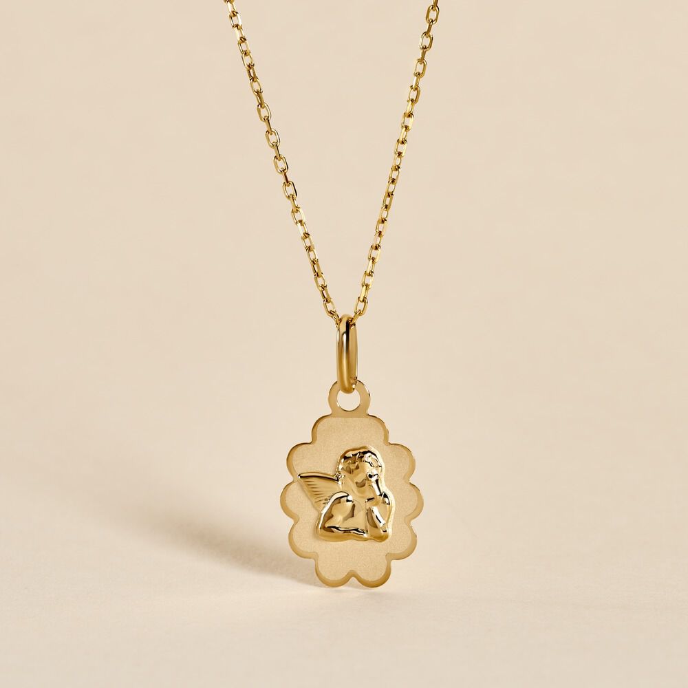 Pendentif Ange Nuage Or Jaune - Bijoux personnalis&eacute;s Famille | Marc Orian
