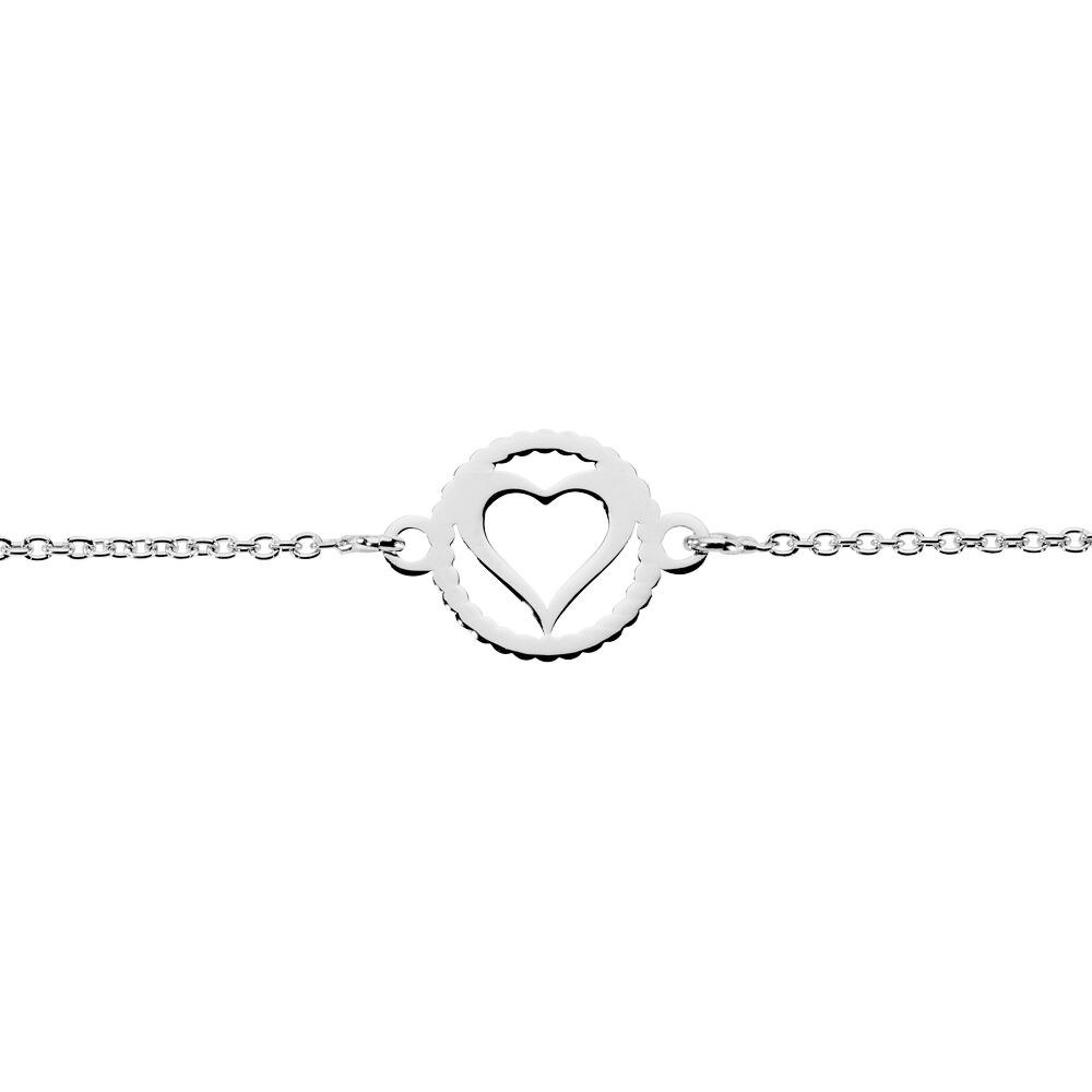 Bracelet Cuore Argent Blanc - Bracelets chaînes Femme | Marc Orian
