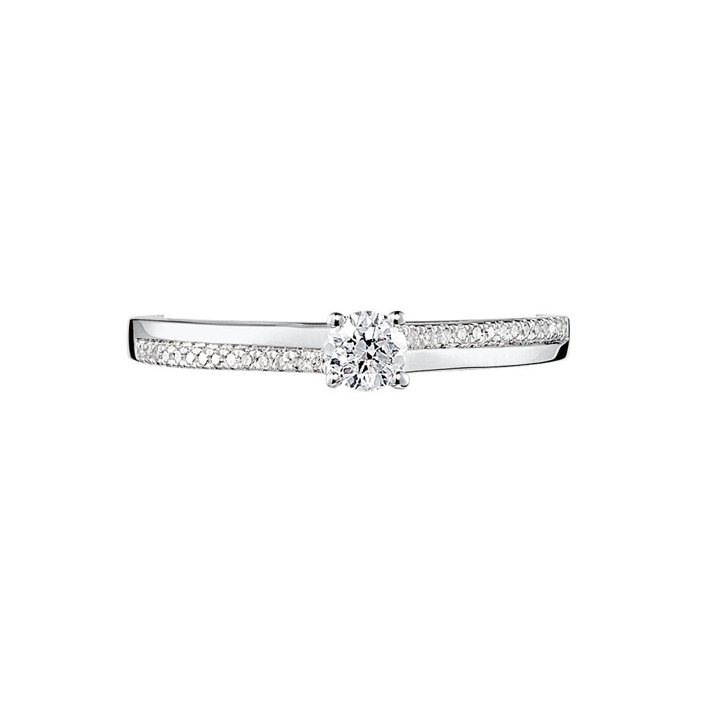 Bague Solitaire Alexandra Or Blanc Diamant - Solitaires Femme | Marc Orian