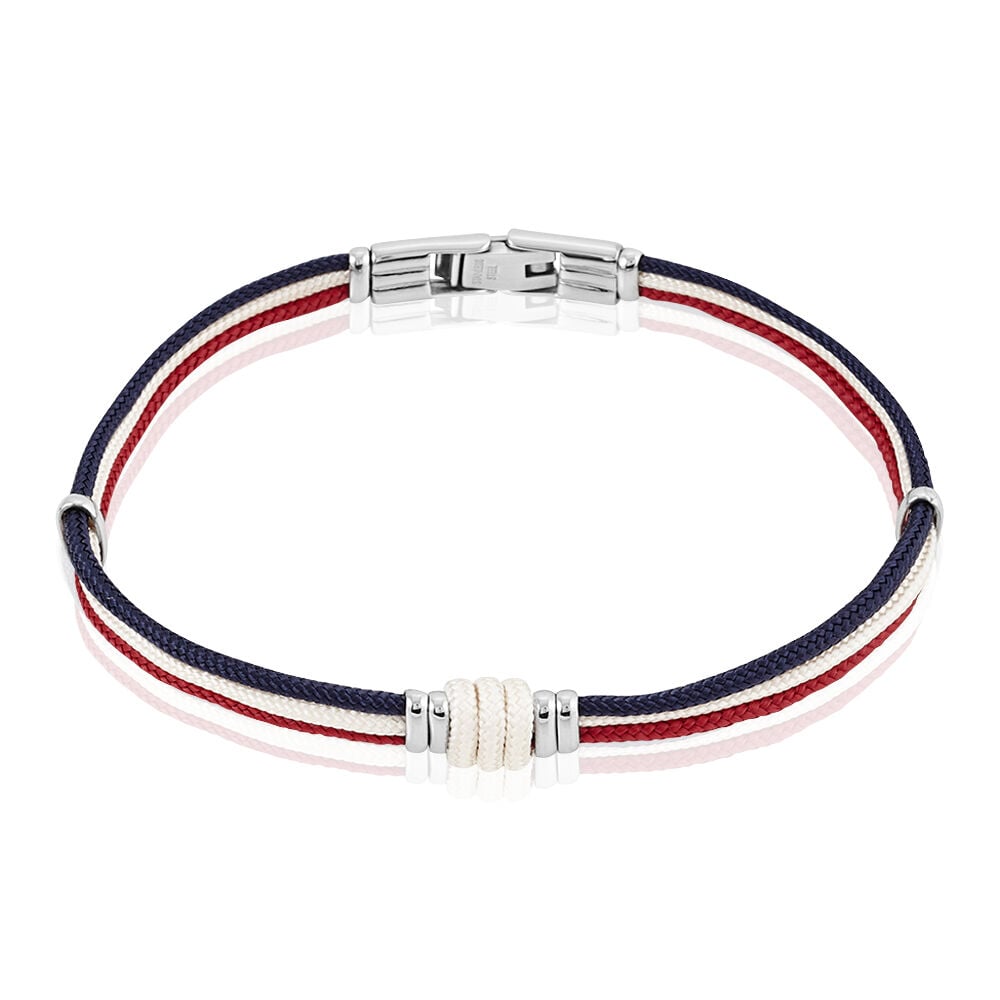 Bracelet Floryseae Acier Blanc - Bracelets cordons Homme | Marc Orian