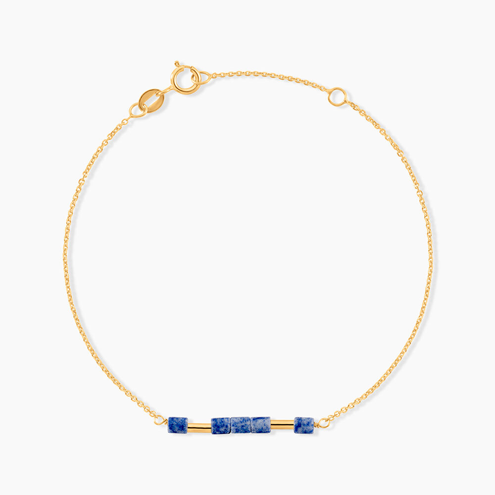 Bracelet Erdmann Or Jaune Aventurine - Bracelets cha&icirc;nes Femme | Marc Orian