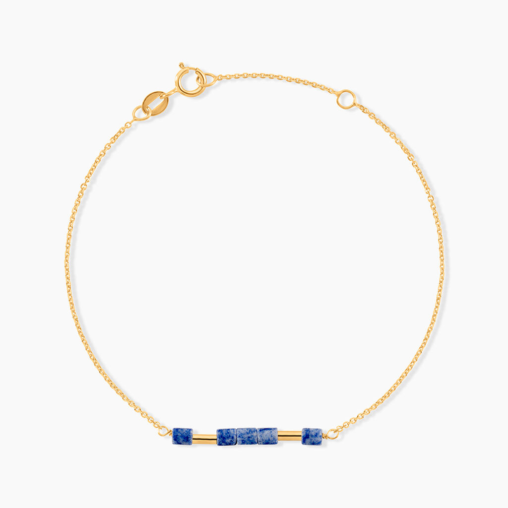 Bracelet Erdmann Or Jaune Aventurine - Bracelets cha&icirc;nes Femme | Marc Orian