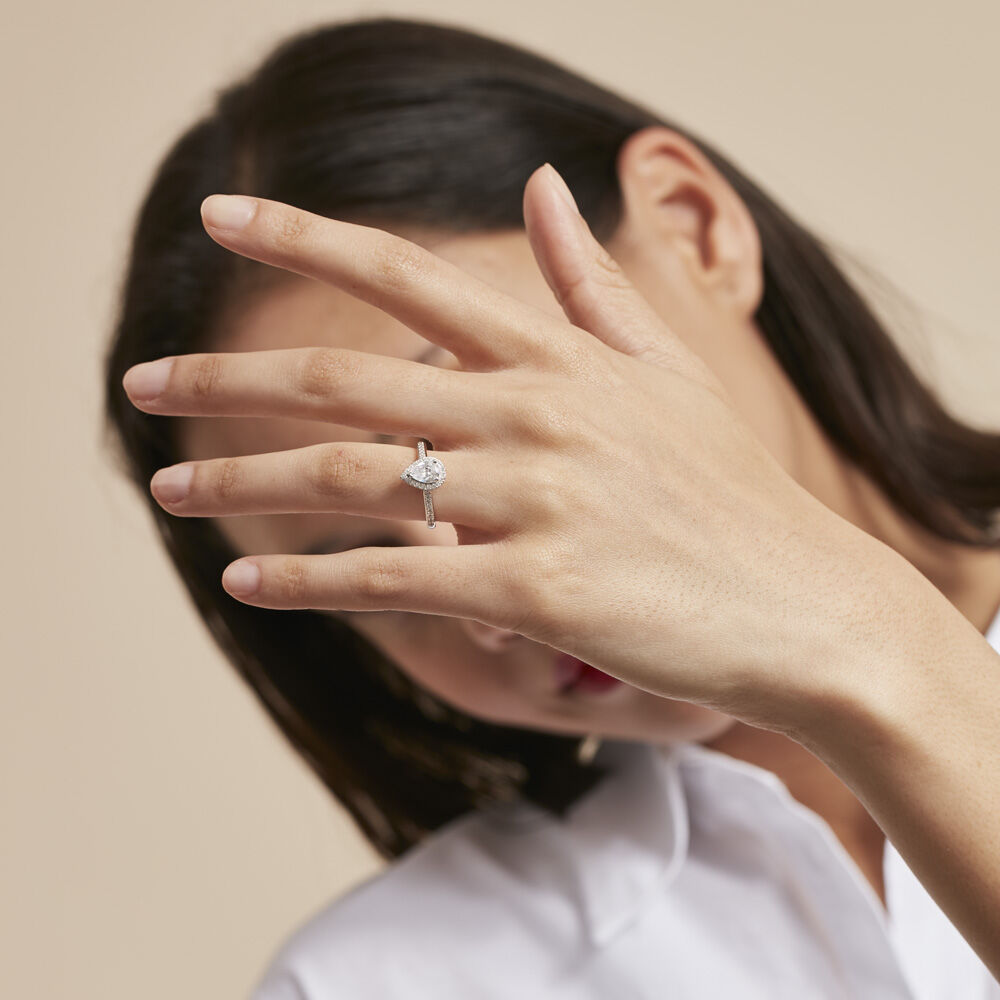 Bague Pascalyne Argent Blanc Oxyde De Zirconium - Solitaires Femme | Marc Orian