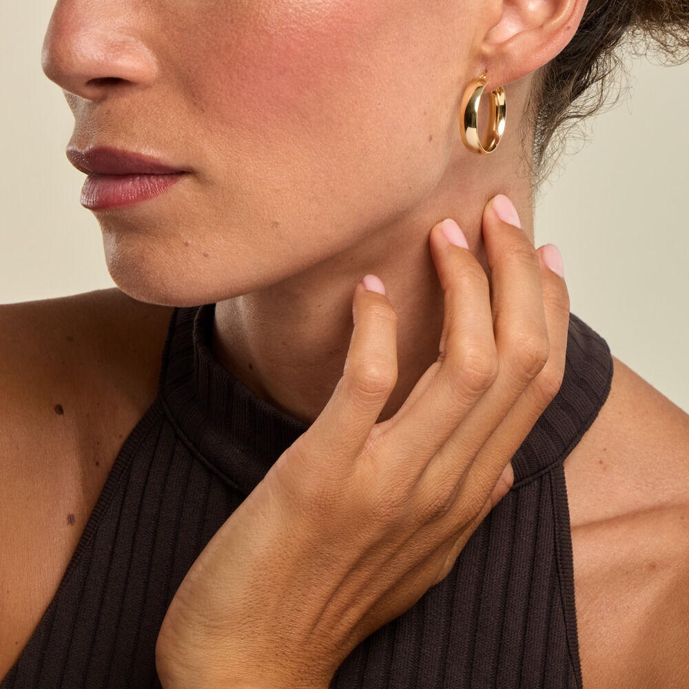 Cr&eacute;oles Terezia Argent Dor&eacute; A L'Or 750/1000 - Cr&eacute;oles Femme | Marc Orian