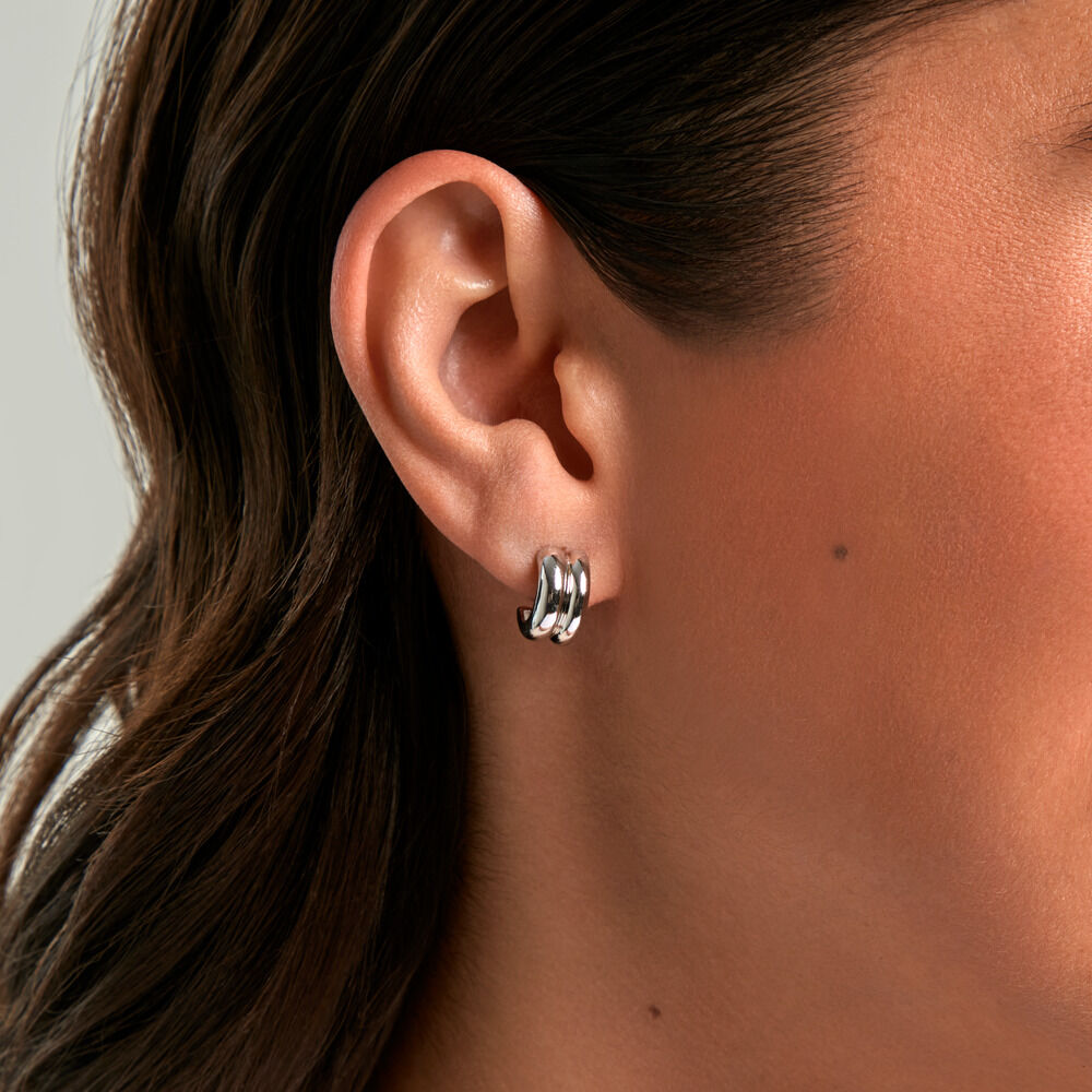 Cr&eacute;oles Poly Argent Blanc - Cr&eacute;oles Femme | Marc Orian