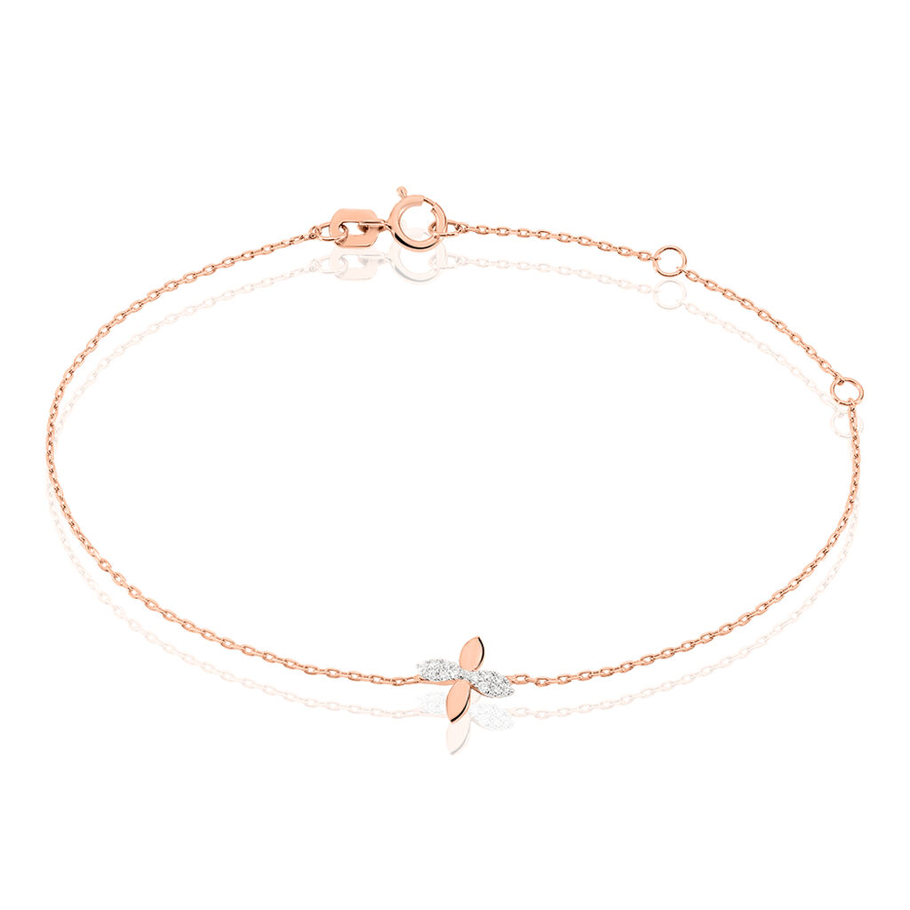 Bracelet Ginila Or Rose Diamant - Bracelets cha&icirc;nes Femme | Marc Orian