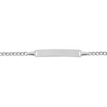 Bracelet Identit&eacute; Etheline Maille Gourmette Or Blanc - Gourmettes Enfant | Marc Orian