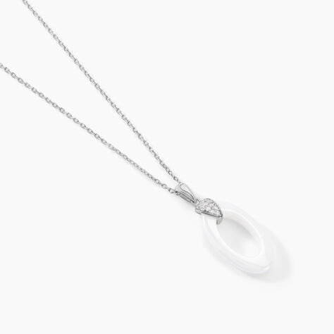 Collier Peer Argent Blanc Oxyde De Zirconium - Colliers avec pierres Femme | Marc Orian