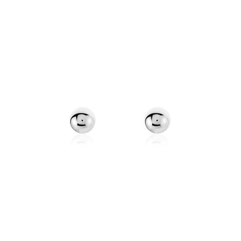 Boucles D'oreilles Puces Or Blanc Fidelia - Puces Femme | Marc Orian