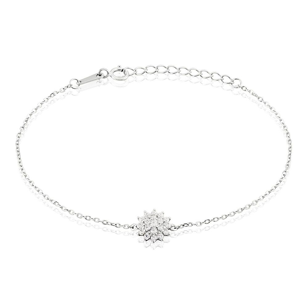 Bracelet Argent Blanc Maximille Oxydes De Zirconium - Bracelets chaînes Femme | Marc Orian