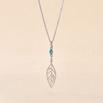 Collier Grethel Argent Blanc Turquoise - Colliers avec pierres Femme | Marc Orian