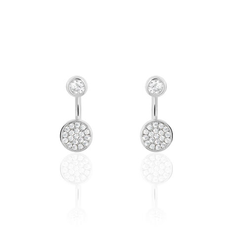 Bijoux D'oreilles Perline Argent Blanc Oxyde De Zirconium - Piercings d'oreilles Femme | Marc Orian