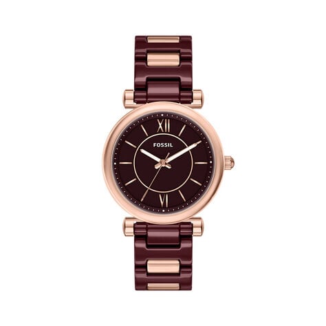 Montre Fossil Carlie 38 Bordeaux - Montres &eacute;tanches Femme | Marc Orian