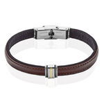 Bracelet Jourdan Acier Et Or - Bracelets cuir Femme | Marc Orian