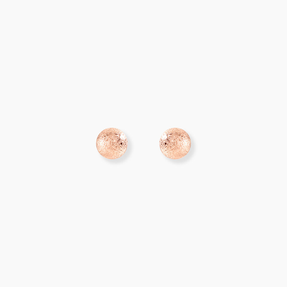 Boucles D'oreilles Puces Fidelia Boule Sablee Or Rose - Puces Femme | Marc Orian