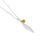 Collier Argent Blanc Adriane Ambre - Colliers avec pierres Femme | Marc Orian