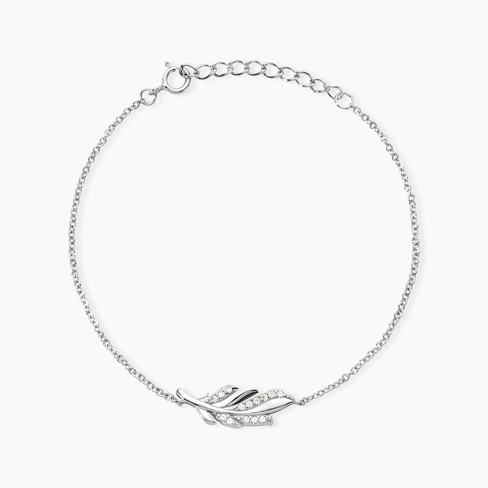 Bracelet Isae Argent Blanc Oxyde De Zirconium - Bracelets fantaisie Femme | Marc Orian