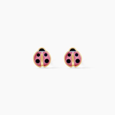 Boucles D'oreilles Puces Helidie Coccinelle Or Jaune - Puces Enfant | Marc Orian