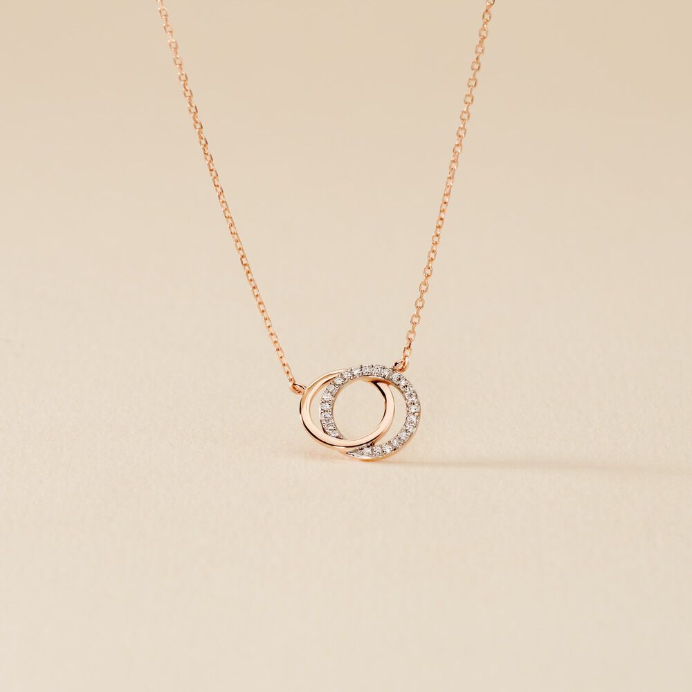 Collier Or Rose Tresha Diamants - Colliers avec pierres Femme | Marc Orian