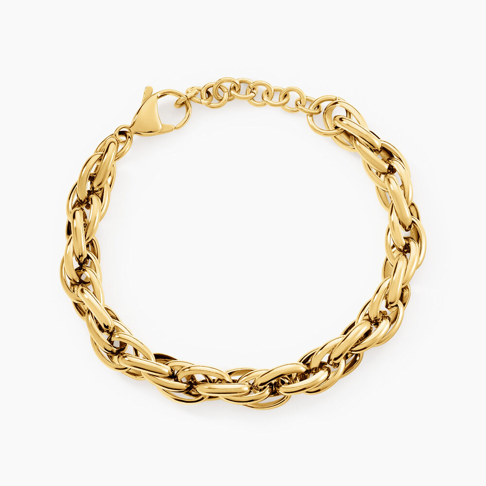 Bracelet Chaine Epaisse Acier Dore Dusty - Bracelets cha&icirc;nes Femme | Marc Orian