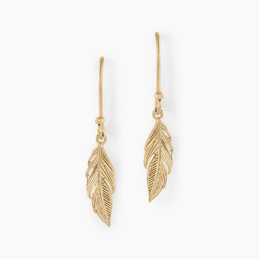 Boucles D'oreilles Pendantes Hanae Plaqu&eacute; Or Jaune - Pendantes Femme | Marc Orian