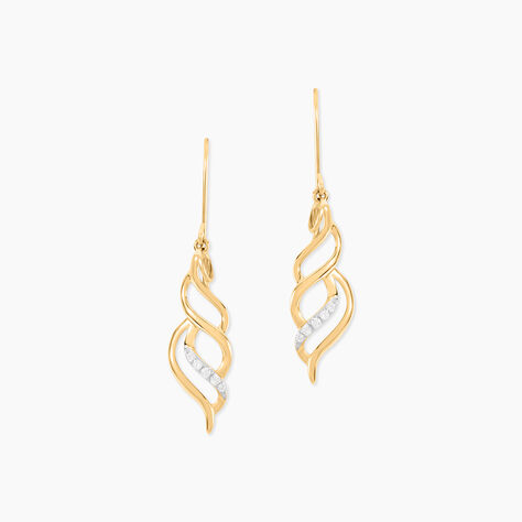 Boucles D'Oreilles Pendantes Suresh Or Jaune Oxyde De Zirconium - Pendantes Femme | Marc Orian