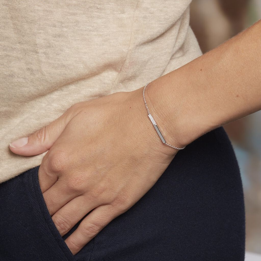 Bracelet Evodie Argent Blanc Oxyde De Zirconium - Bracelets chaînes Femme | Marc Orian